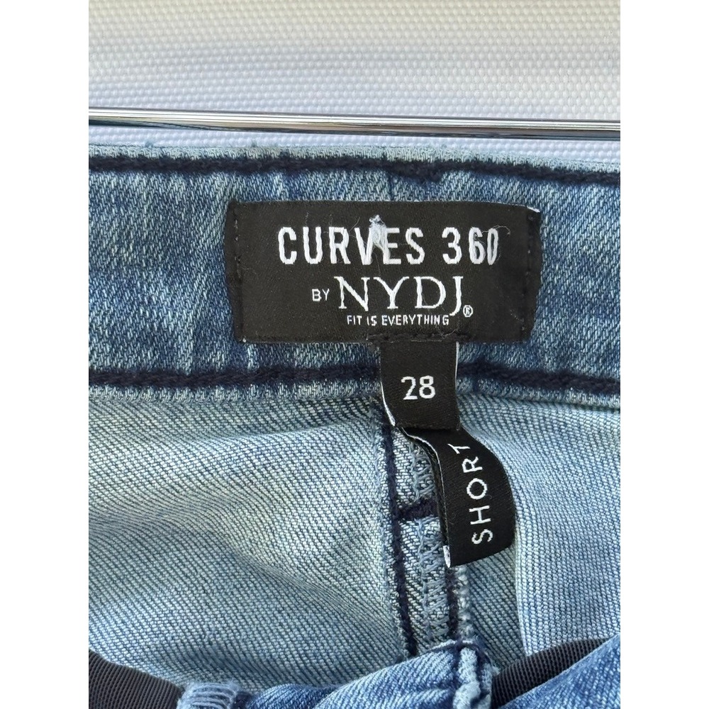 NYDJ Womens 28 Short Jeans Blue Curves 360 Cropped Minimalist Ankle Stretch - Picture 4 of 6